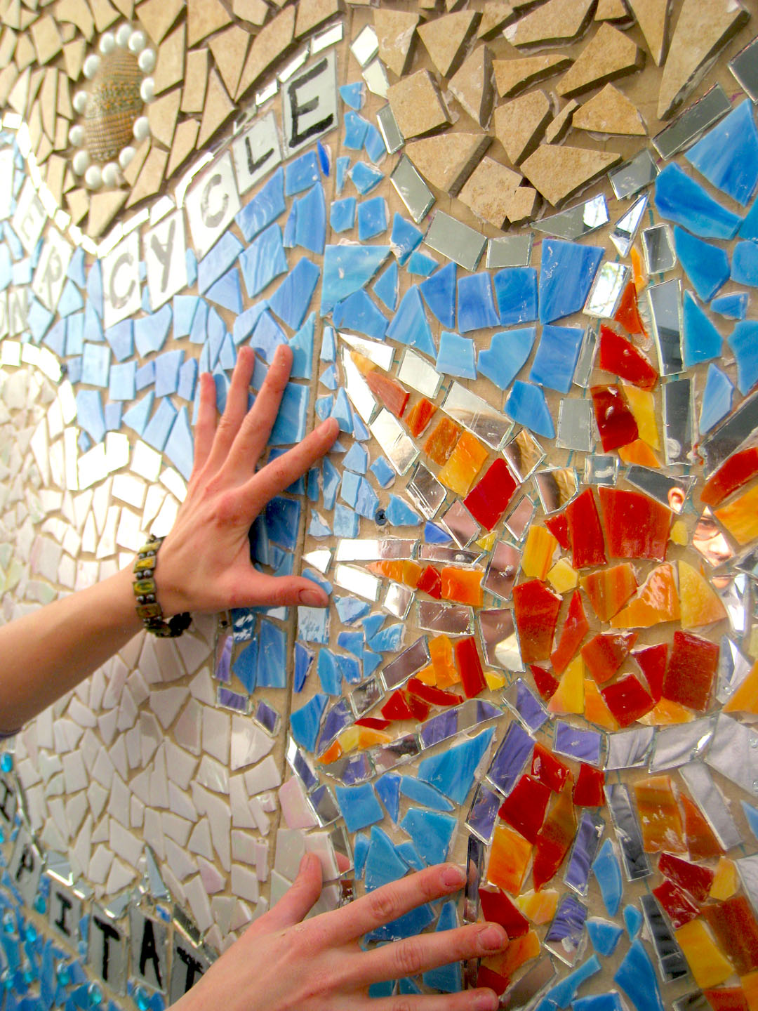 Mural Outreach Philadelphia S Magic Gardens Program Criteria Kencrest School Hands On Colorful Mosaic Mural