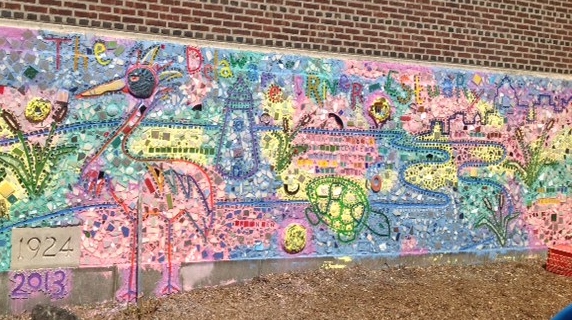 Tile & Grout Mural at Nebinger School in South Philadelphia