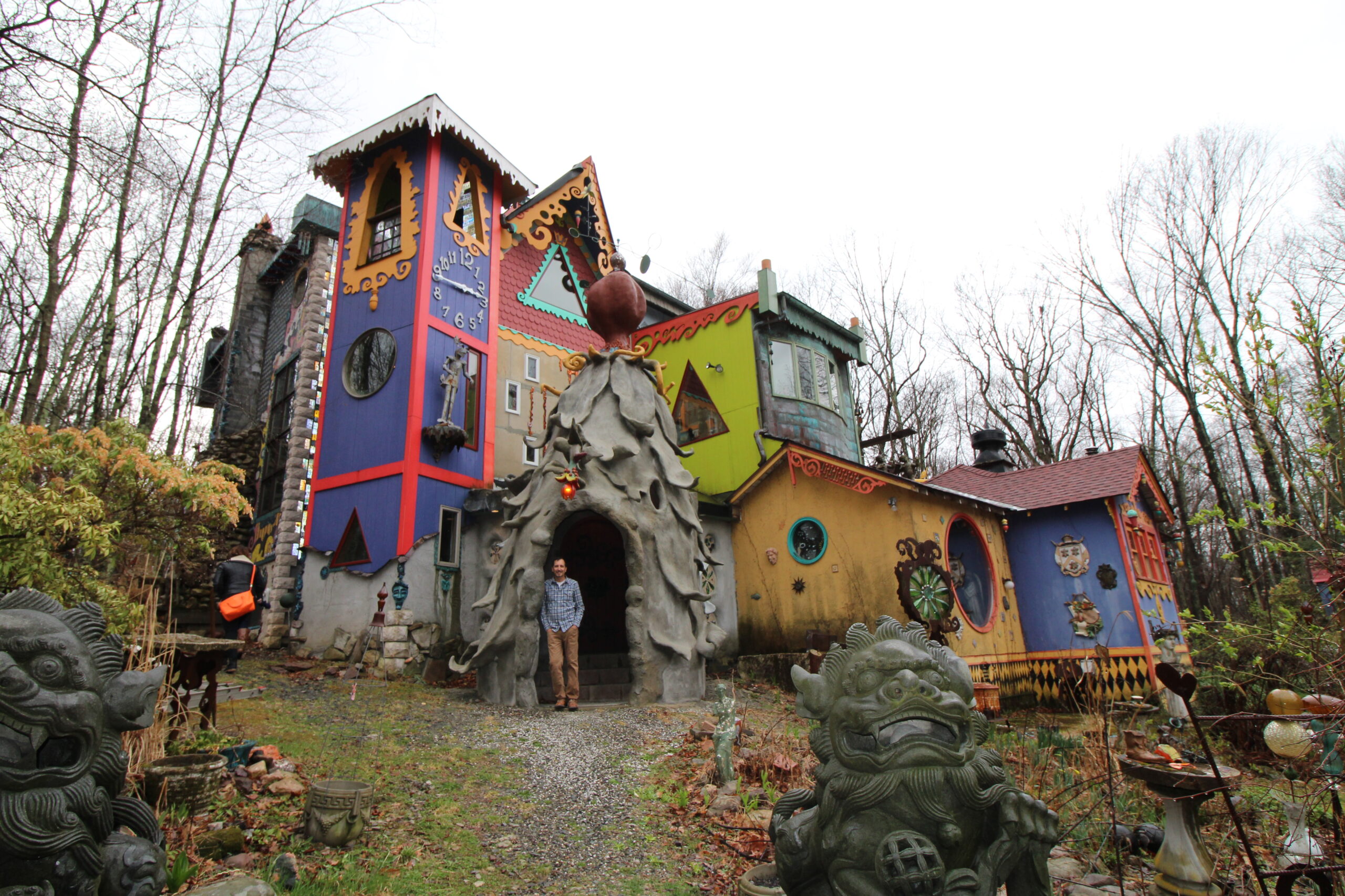 Ricky Boscarino stands in front of his colorful home, Luna Parc.
