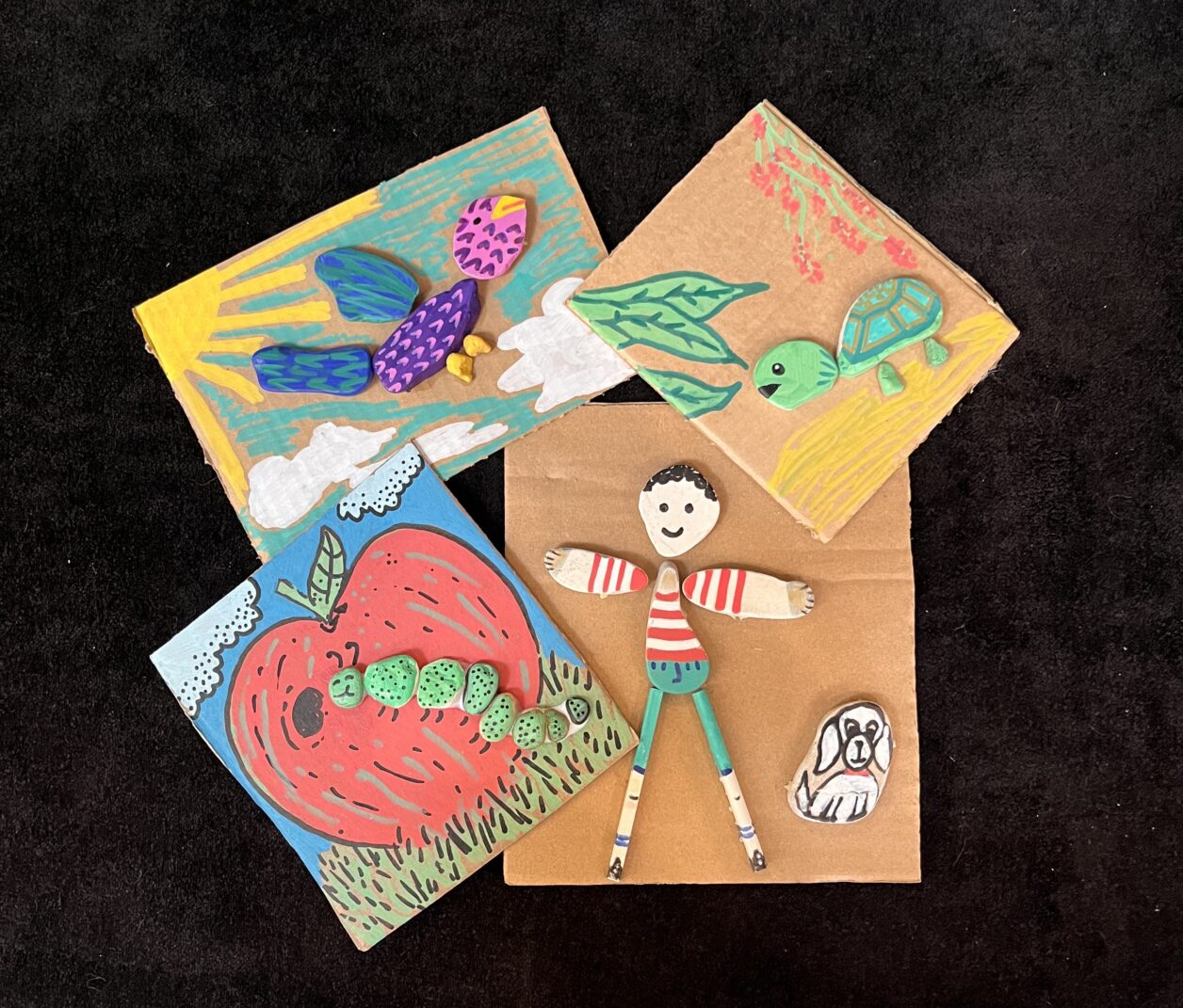 Painted rock pebble painting examples